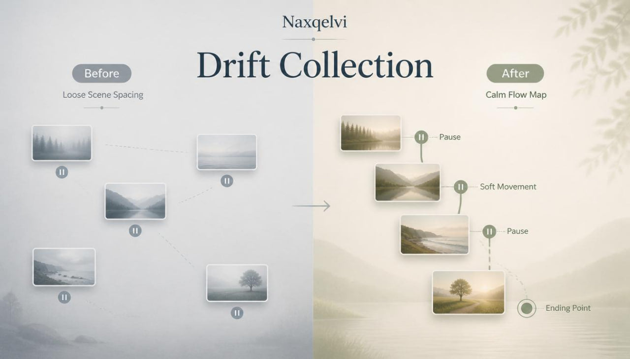 Comparison of 'Before' and 'After' design changes for Naxqveli Drift Collection