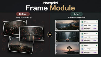 Comparison of 'Before' and 'After' frame review modules for Naxqelvi Frame Module