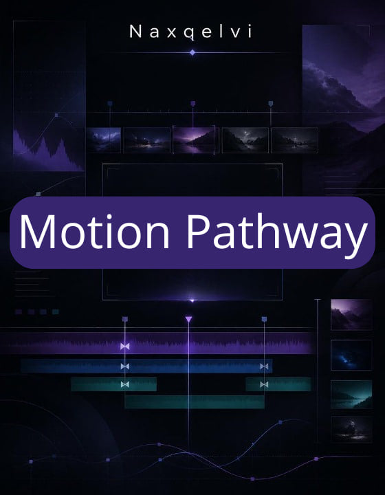 Naxqelvi Motion Pathway software interface with dark background and purple accents