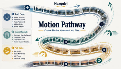 Naxqelvi Motion Pathway diagram with various elements and images.